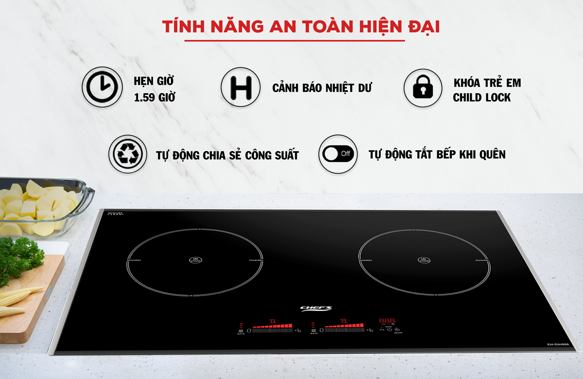 tinh nang an toan tren bep chef's eh-dih888