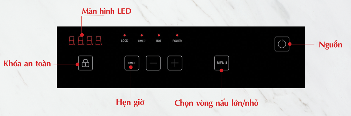 bang dieu khien bep hong ngoai chef's eh-dhl2000A