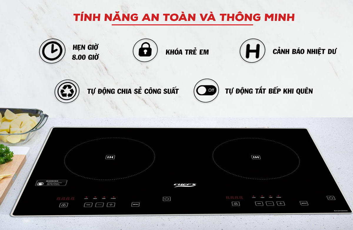 Tính năng an toàn trên bếp chef's EH-DIH2000A